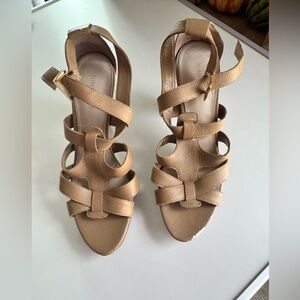 Nine West Beige Strappy Sandals